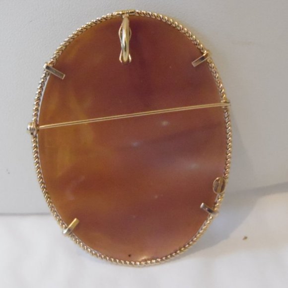 AMEDEO M&M Scognamiglio 14K Yellow Gold Sardonyx Cameo Pin - Picture 2 of 9